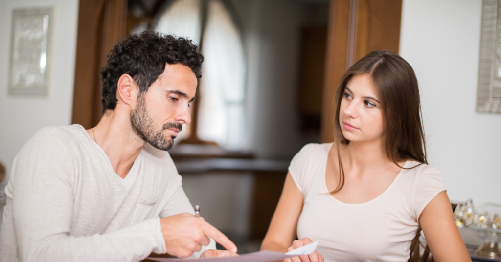 couple dealing with mortgage stress
